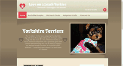 Desktop Screenshot of loveonaleashyorkies.com